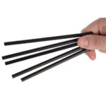 Fiesta Compostable Kompostierbare Cocktailtrinkhalme aus Papier schwarz (250 Stück) – Bild 7