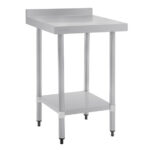 Vogue Edelstahl Arbeitstisch mit Aufkantung und Regalboden 60 x 60cm – Bild 3