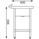 Vogue kleiner Spültisch 75cm lang – Bild 8