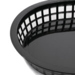 Olympia ovale Servierkörbe Kunststoff schwarz (6 Stück) – Bild 2