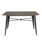 Bolero Kompletter Outdoor Tisch 120x76x76cm Dunkles Holz – Bild 2