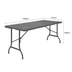 Bolero Korbgeflecht-Effekt Rechteckiger Klapptisch 6ft – Bild 5