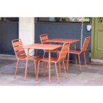 Bolero Terracotta Beistellstühle aus Stahl (4 Stück) – Bild 9