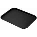 Cambro Treadlite rechteckiges rutschfestes Fiberglas-Tablett schwarz 45,7x35,5cm – Bild 2