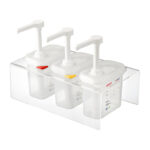 Araven 3 Soßenspender GN 1/9 Transparent 1,5L (3 Stück)