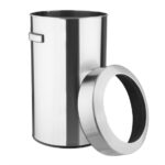 Bolero Gebürsteter Stahlbehälter mit offenem Deckel 70Ltr – Bild 4