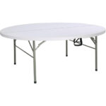 Bolero runder Klapptisch weiß 183cm