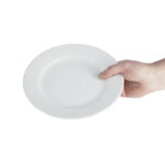 Olympia Whiteware Teller mit breitem Rand 23cm (12 Stück) – Bild 6