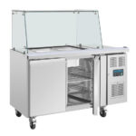 Polar U-Serie Premium Zweitürige Saladette Thekenkühlschrank der mit Schutz – Bild 6
