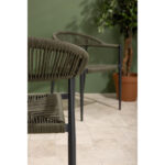 Bolero Eden PE Twist Rattan Outdoor Armstuhl Grün (4 Stück) – Bild 6