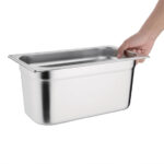 Vogue GN-Behälter Edelstahl 15cm GN1/3 – Bild 5