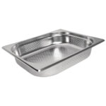 Vogue Edelstahl perforiertes 1/2 Gastronorm Tablett 65mm – Bild 8