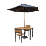 Bolero rechteckiger Stahl- und Akazienholztisch 120x80cm – Bild 3
