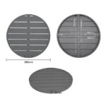 Bolero dunkelgraue runde Aluminium Tischplatte 580mm – Bild 7