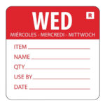 Hygiplas Farbcodesticker Mittwoch (500 Stück)