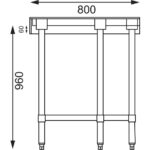 Vogue Arbeitsecktisch mit Aufkantung und Regalboden 80 x 60cm – Bild 8