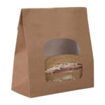 Colpac Recycelbare Sandwichtüten aus Papier mit Sichtfenster braun (250 Stück) – Bild 5