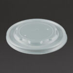 Vegware kompostierbare flache Deckel für Suppen- und Universalbecher 35cl/45,4cl (500 Stück) – Bild 3
