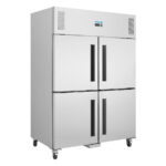 Polar Serie G Gefrierschrank Edelstahl mit geteilten Türen 1200L – Bild 4