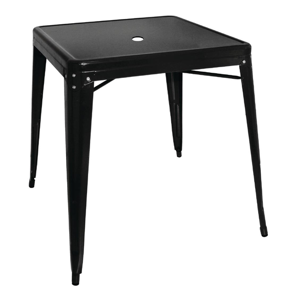 download_tq5s-16.jpg Bolero Bistro Quadratischer Stahltisch Schwarz - 660mm – Bild 1