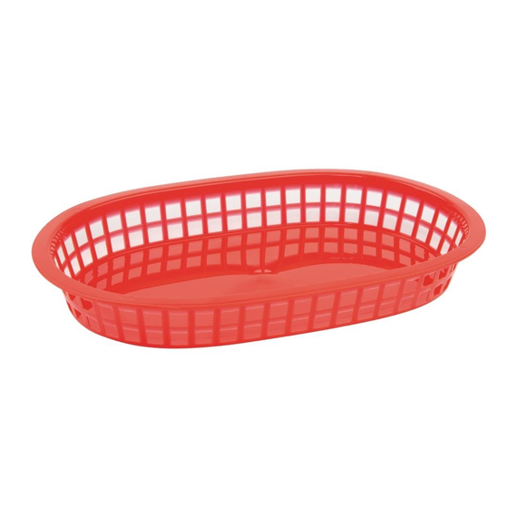 download_tq63-xj.jpg Olympia ovale Servierkörbe Kunststoff rot (6 Stück) – Bild 1