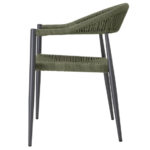 Bolero Eden PE Twist Rattan Outdoor Armstuhl Grün (4 Stück) – Bild 2