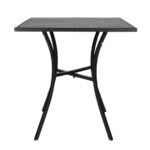 Bolero quadratischer Bistrotisch in schlankem Design Stahl schwarz 70cm – Bild 2