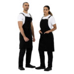 Southside Leinen Latzschürze Schwarz