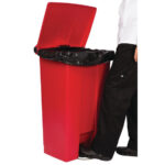 Rubbermaid Abfalleimer rot 87Ltr – Bild 3