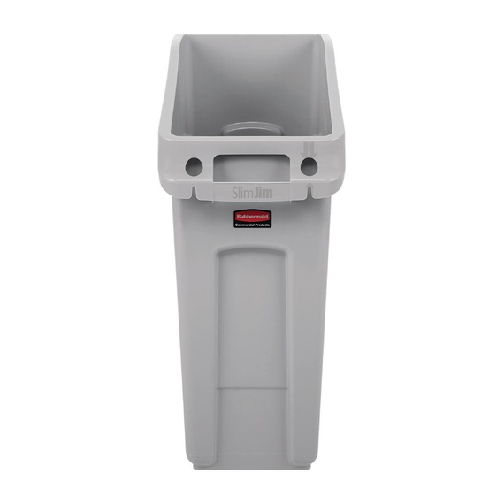 download_uf8j-wi.jpg Rubbermaid Slim Jim Abfalleimer grau 49L – Bild 1