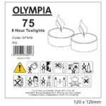 Olympia Teelichter 4 Std. (100 Stück) – Bild 9