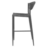 Bolero Eden PE Twist Rattan Outdoor Barhocker Charcoal (2 Stück) – Bild 2