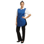 Weißes Tabard mit Tasche Königsblau