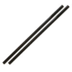 Sier Einweg-Refork-Trinkhalm gerade schwarz ø 8 mm / 24cm (100 Stück)