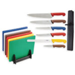 Sonderangebot Hygiplas Niedrige Dichte Schneidebretter und Messer Set (6 Stück) – Bild 3