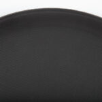 Olympia Kristallon Polypropylen runde Anti-Rutsch-Tablett Schwarz 406mm