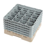Cambro Gläserspülkorb beige mit 16 Fächern max Glashöhe 25,7cm – Bild 2