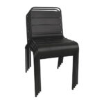 Bolero Bistrostühle Stahl schwarz (4 Stück) – Bild 4