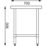Vogue Arbeitstisch mit Regalboden 60 x 70cm – Bild 9