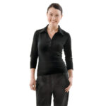 Chef Works Damen T-Shirt mit V-Ausschnitt Schwarz XL