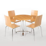 Bolero Tischfuß mit Fußkreuz Aluminium 68cm hoch – Bild 6