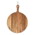 Olympia rundes Servierbrett Akazienholz mit Griff 35,5cm