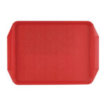 Roltex Serviertablett mit Griffen rot 43,5 x 30,5cm
