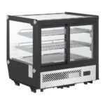 Polar G-Serie Tischkühlvitrine Schwarz Quadratglas 120Ltr – Bild 5
