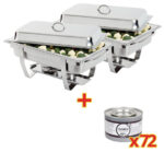 SONDERANGEBOT 2 x Milan Chafing-Dish mit 72 x Brennpaste – Bild 4