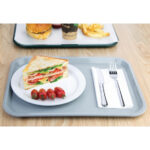 Olympia Kristallon Polypropylen-Schnellimbiss-Tablett Grau Mittel 415 mm – Bild 5