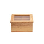 Olympia Mini Teebox aus Gummibaumholz