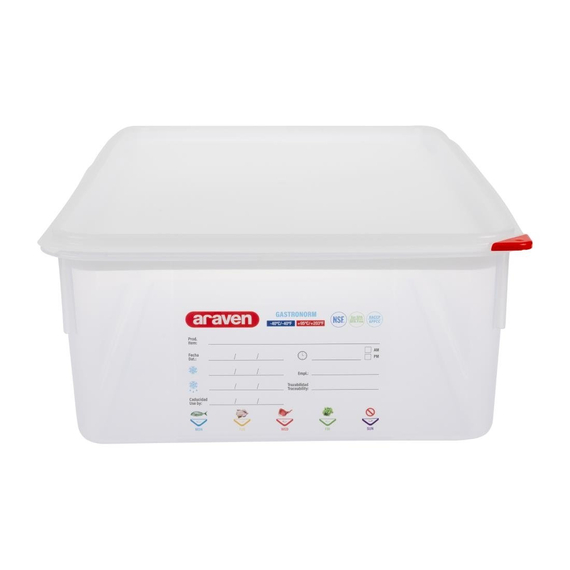 download_vpzy-8o.jpg Araven Polypropylen 1/1 Gastronorm Lebensmittel-Aufbewahrungsbox 21L (4 Stück) – Bild 1