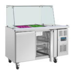 Polar U-Serie Premium Zweitürige Saladette Thekenkühlschrank der mit Schutz – Bild 7