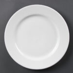 Olympia Whiteware Teller mit breitem Rand 31cm (6 Stück) – Bild 2